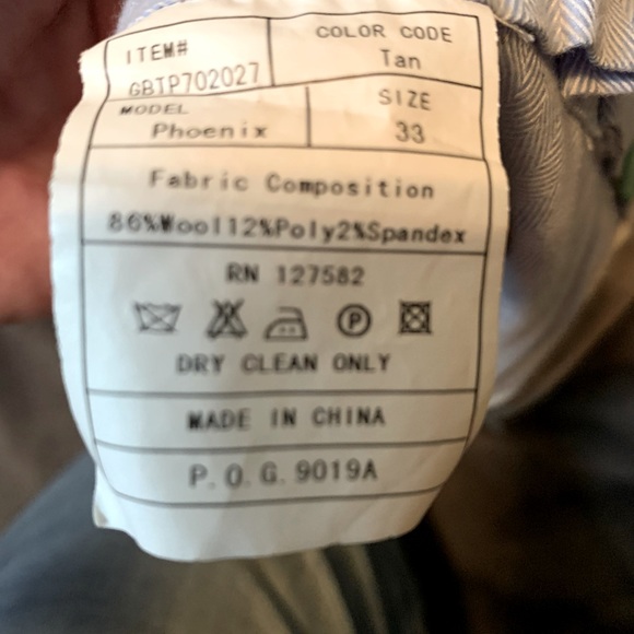 Men’s Paul Bentenly flat front golf pants. Sz 33/30. - Picture 5 of 5